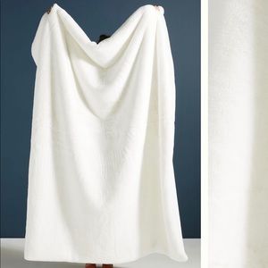 Anthropologie faux fur blanket